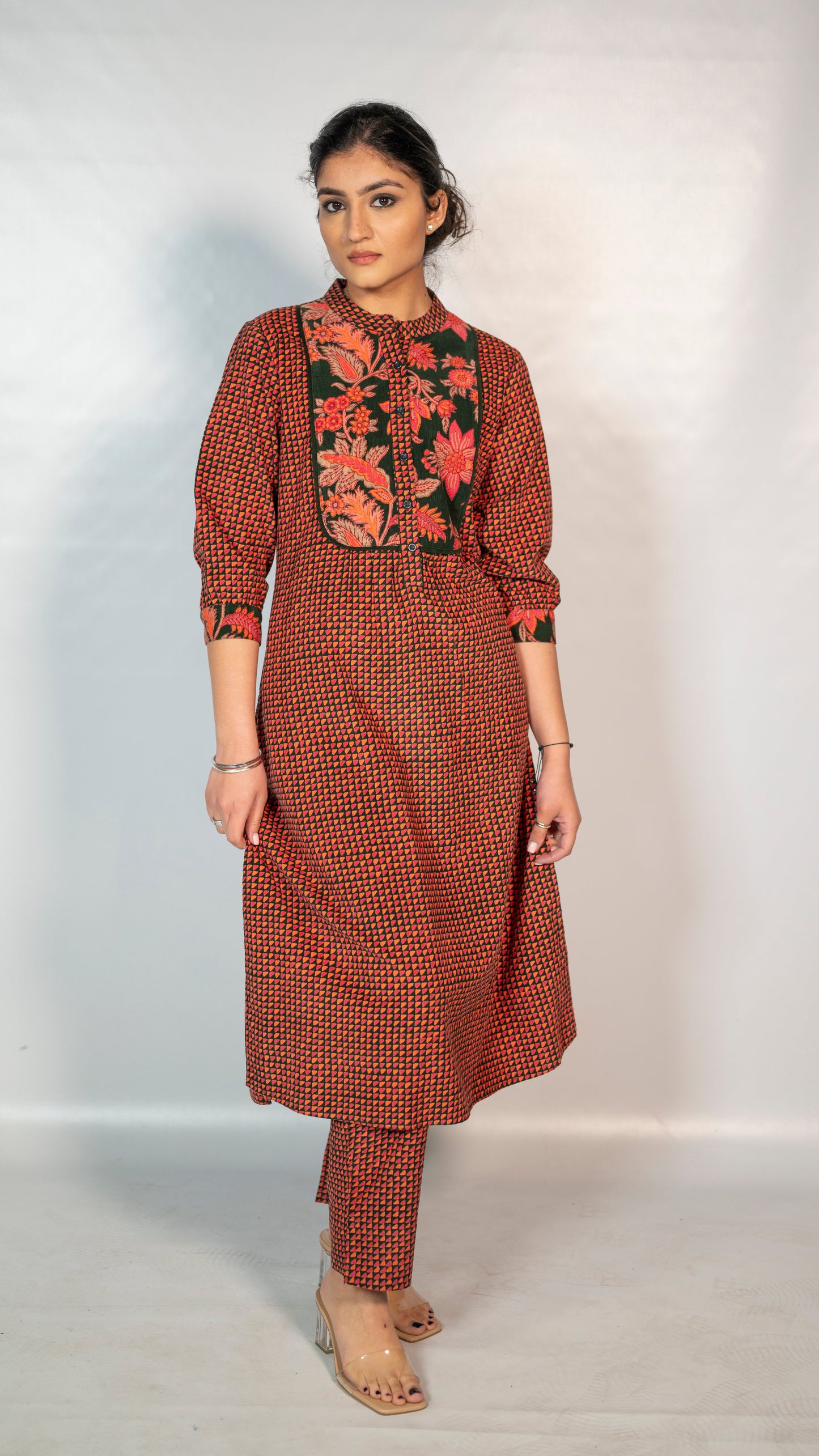 Cotton Rust Corduroy Co-Ord Set