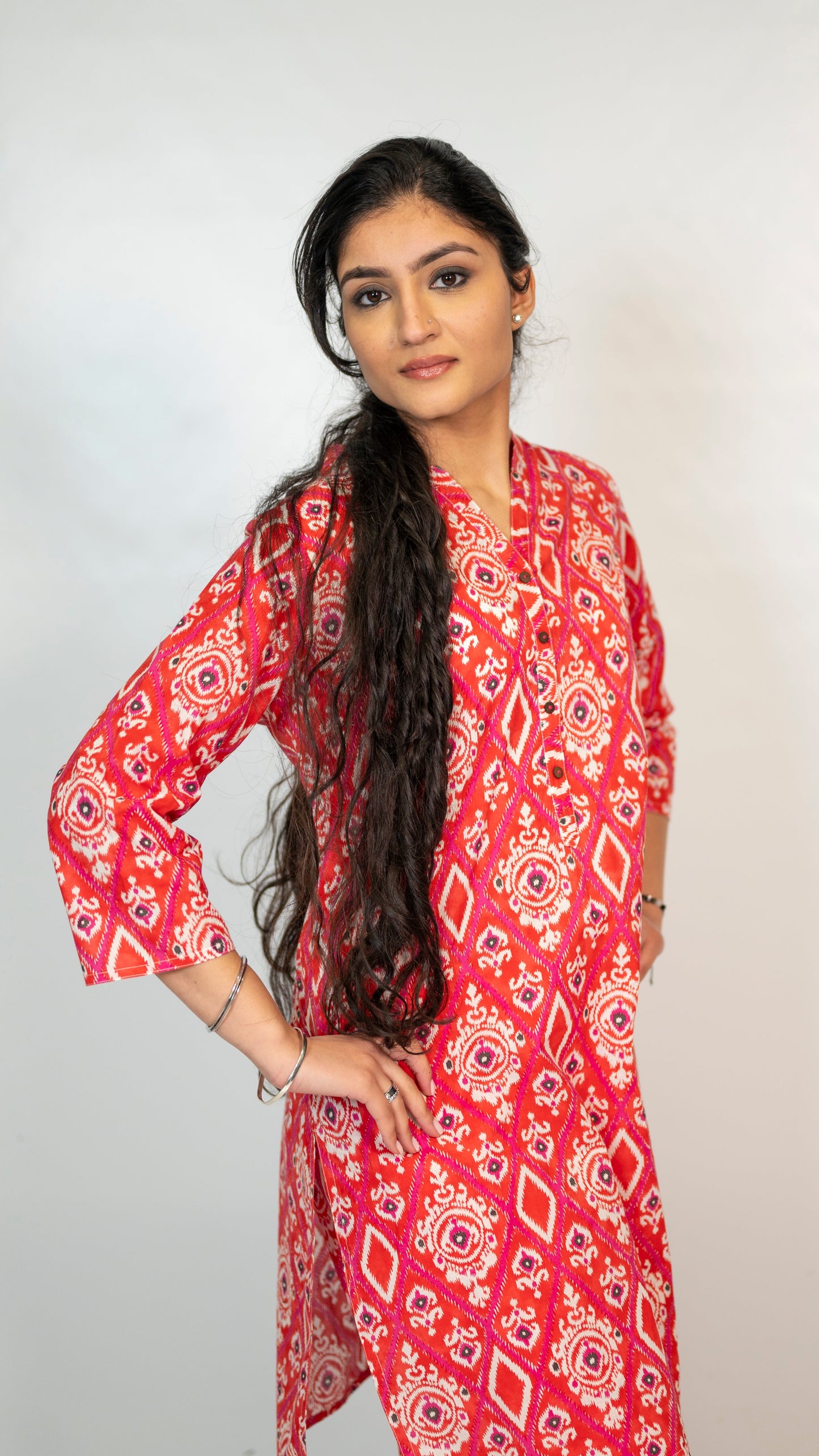 Cotton Red Co-Ord Set