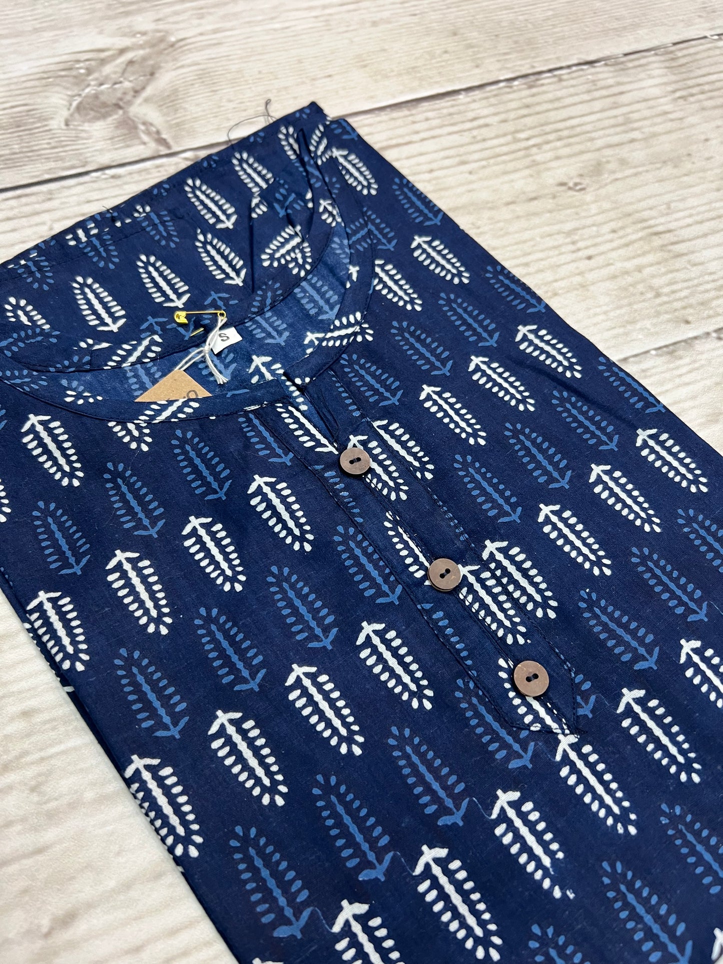 Cotton Indigo Block Print Kurti