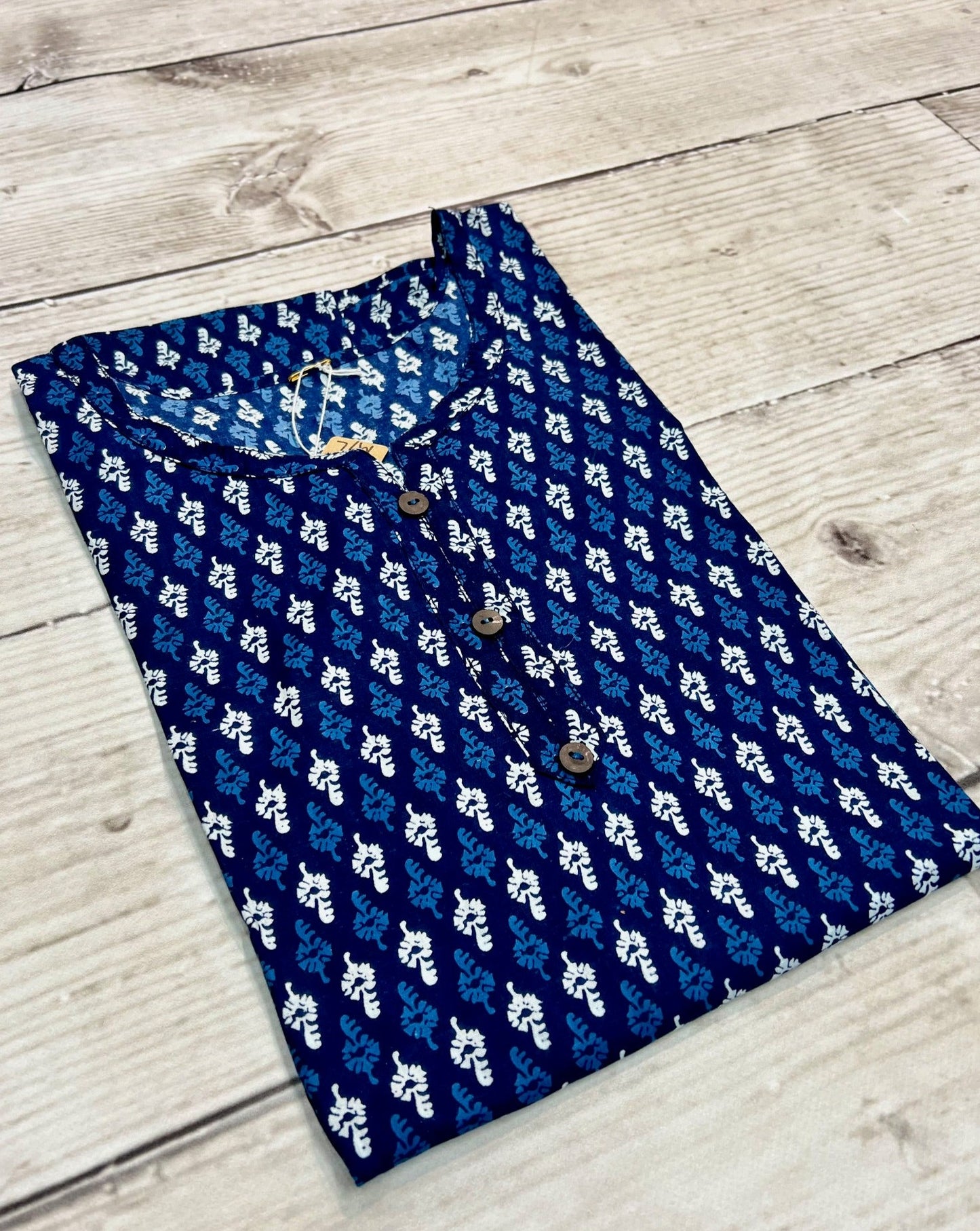 Cotton Indigo Block Print Kurti