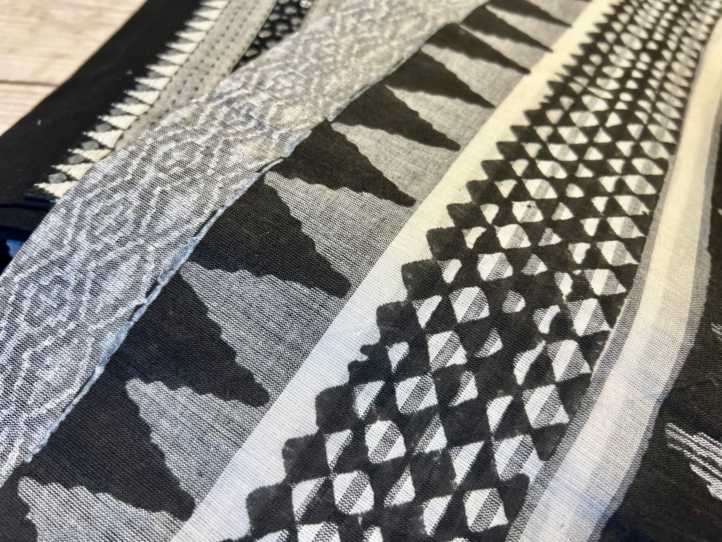 Cotton Grey/ Black Embroidery Unstitched Suit