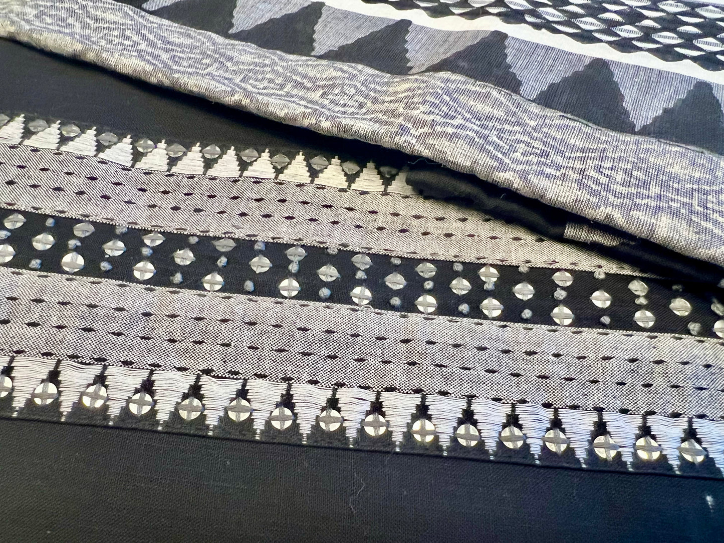 Cotton Grey/ Black Embroidery Unstitched Suit