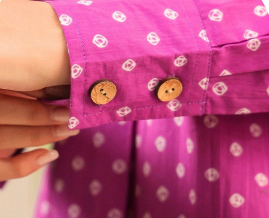 Soft Cotton Lilac Block Print Co-Ord Set
