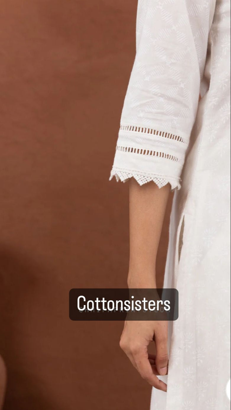 Cotton White Suit