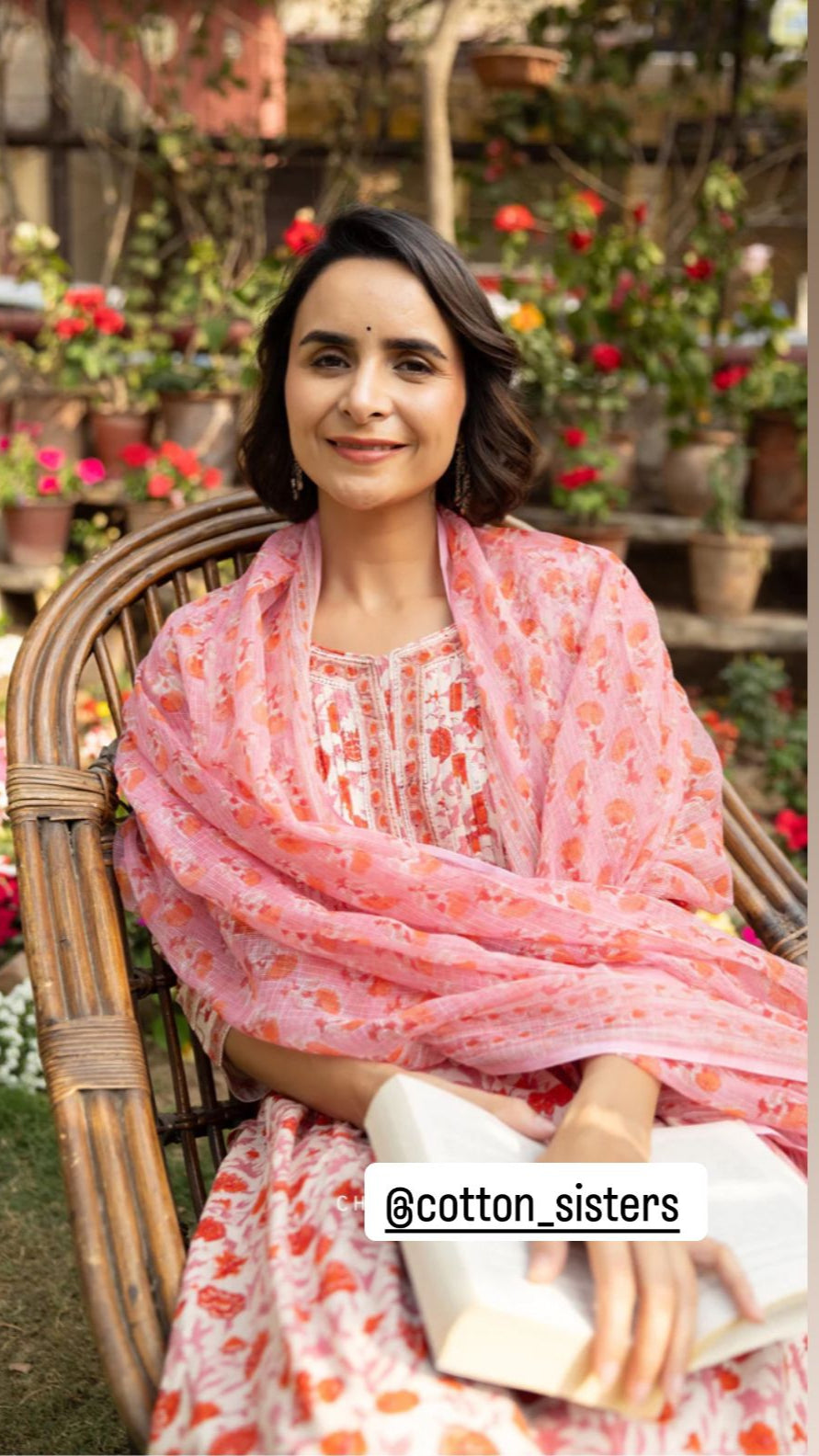 Cotton White/Pink Suit