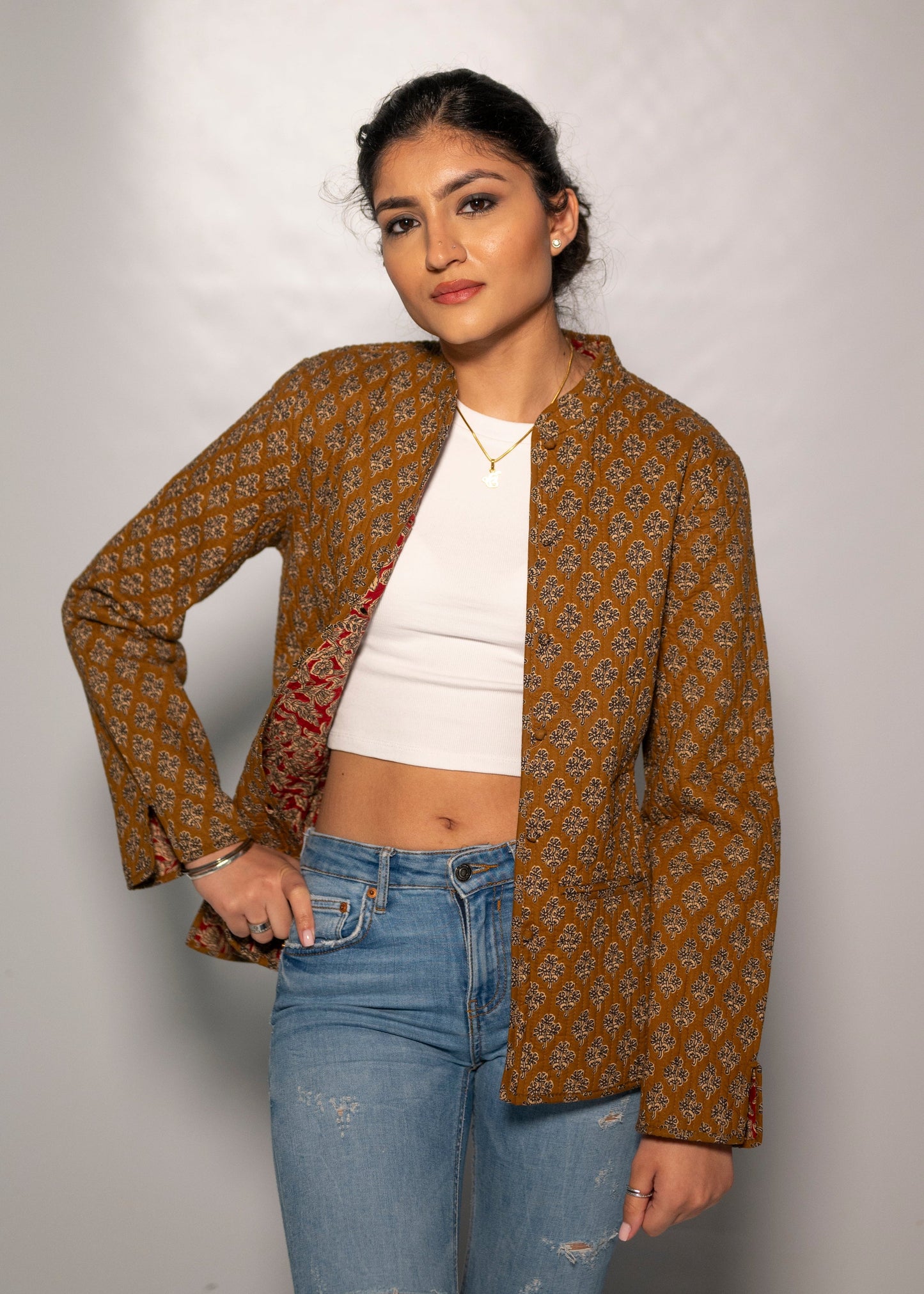 Cotton Reversible Olive Jacket