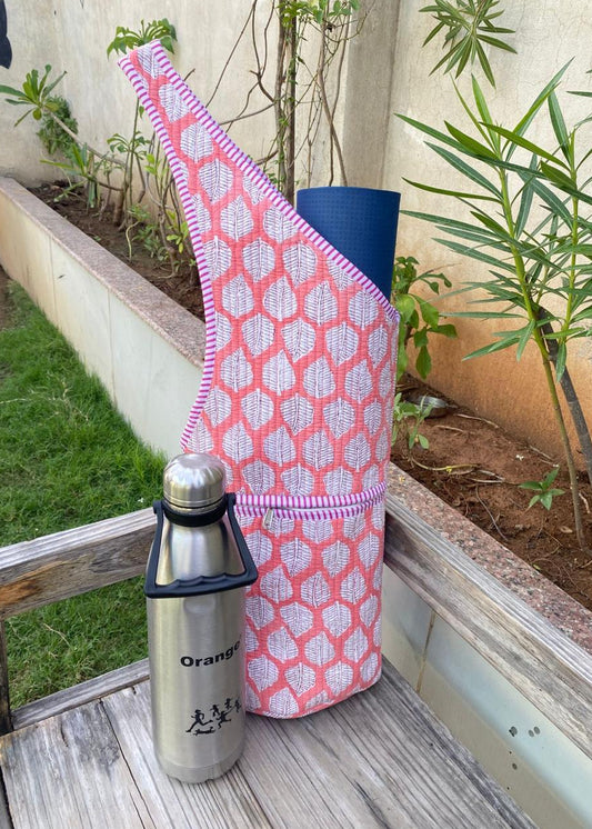 Coming Soon:  Cotton Pink Block Print Yoga Bag