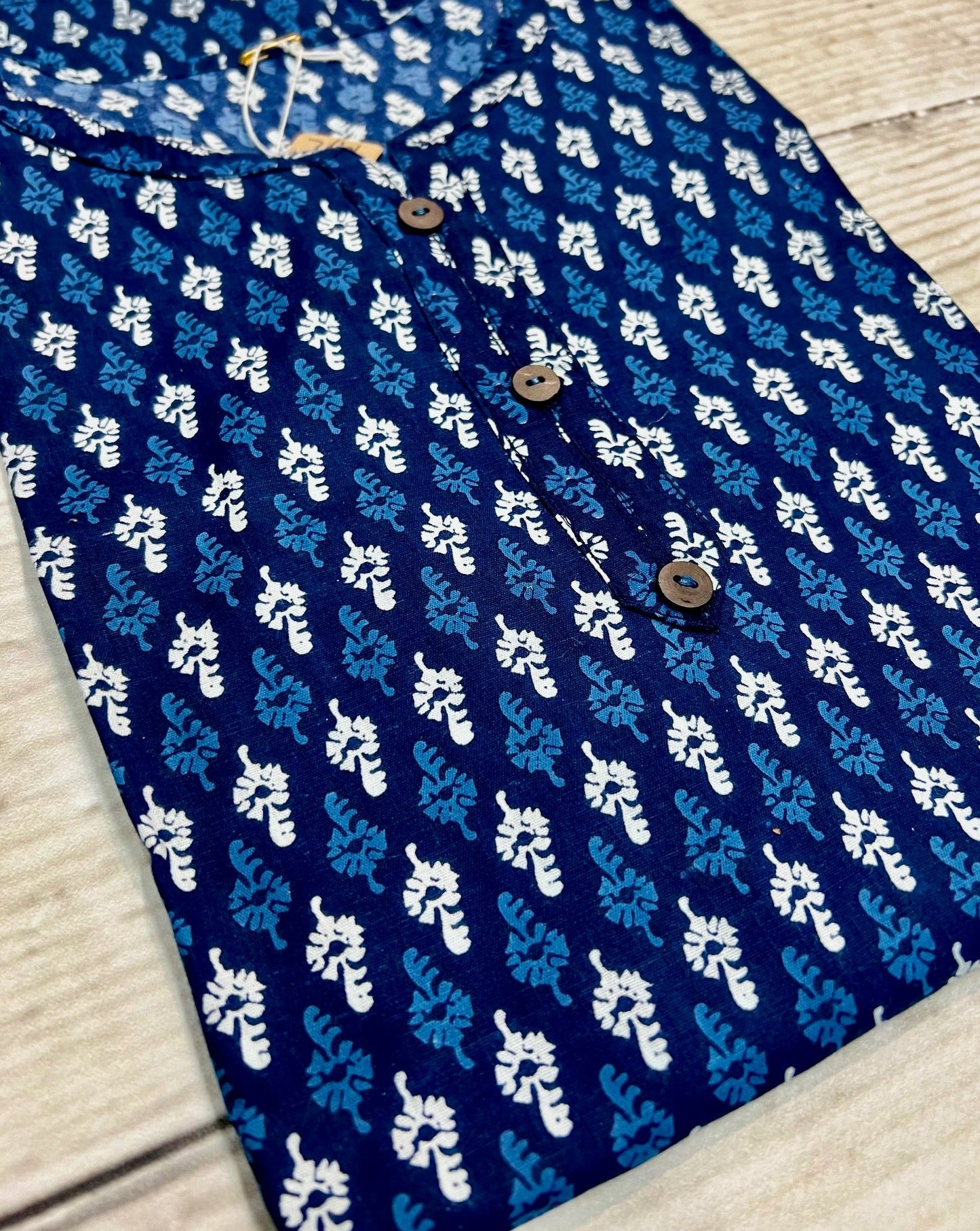 Cotton Indigo Block Print Kurti