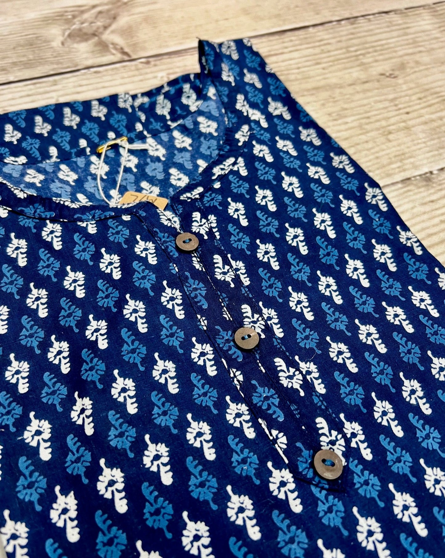 Cotton Indigo Block Print Kurti