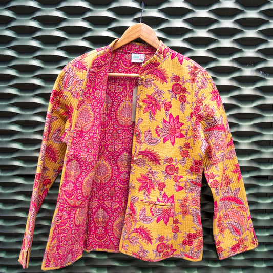 Cotton Reversible Yellow/ Pink Jacket