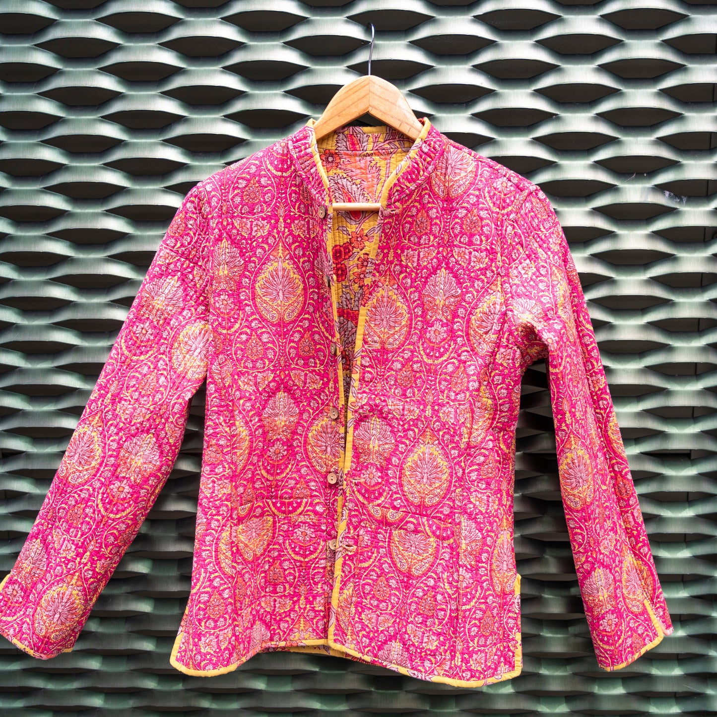 Cotton Reversible Yellow/ Pink Jacket